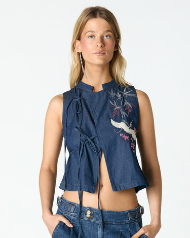 TOP DENIM BORDADOS