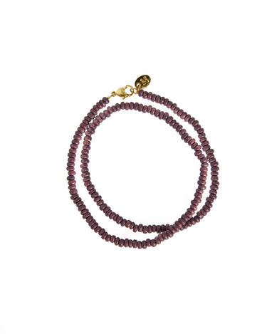SHORT BEAD NECKLACE CHOCOLATE