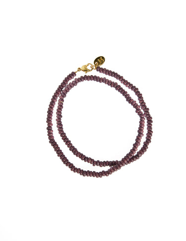 SHORT BEAD NECKLACE CHOCOLATE