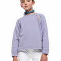 Sudadera botones azul
