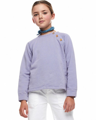Sudadera botones azul