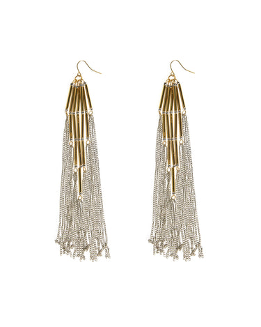 PENDIENTES CADENA PLATEADA