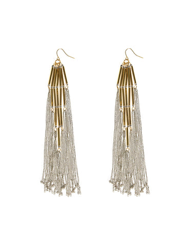 PENDIENTES CADENA PLATEADA