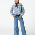 CRISS-CROSS POCKET PANTS BLUE