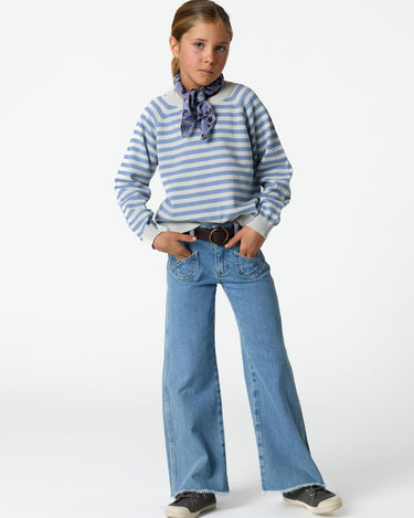 CRISS-CROSS POCKET PANTS BLUE