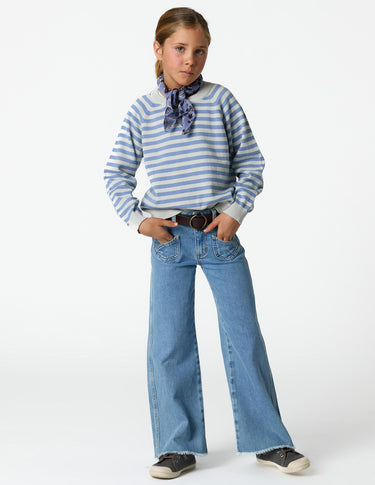 CRISS-CROSS POCKET PANTS BLUE