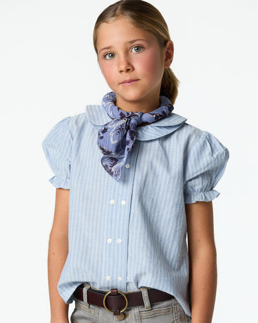 DOUBLE COLLAR SHIRT BLUE STRIPE