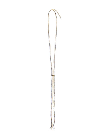 COLLAR BEADS SILVER BROWN