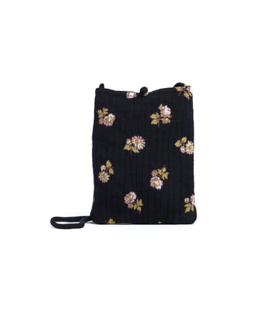ANTHRACITE FLOWER CROSSBODY BAG