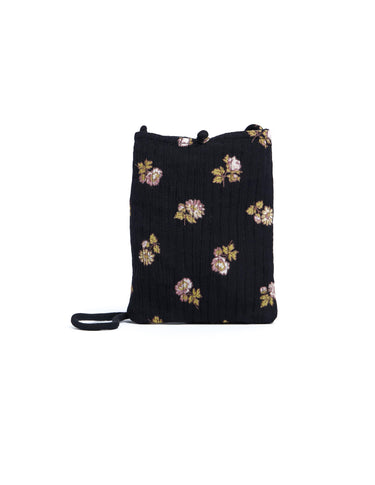 ANTHRACITE FLOWER CROSSBODY BAG