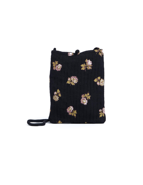 ANTHRACITE FLOWER CROSSBODY BAG