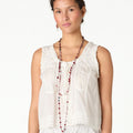 TOP BUTTONS LACES ECRU