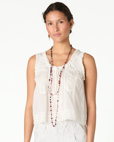 TOP BUTTONS LACES ECRU