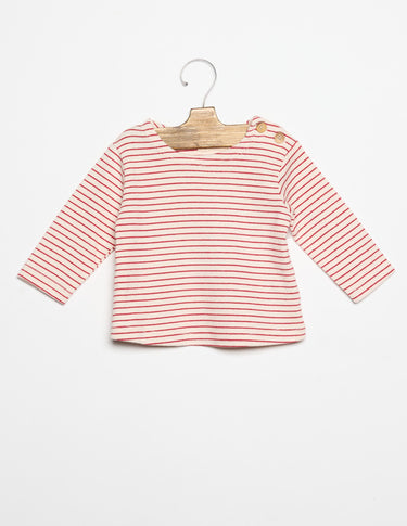 RED STRIPE T-SHIRT