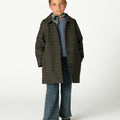 ABRIGO CUELLO PICO CUADRO GREY