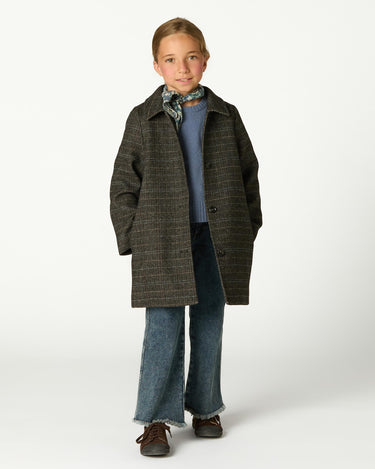 ABRIGO CUELLO PICO CUADRO GREY