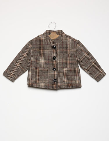 CHAQUETA CUELLO MAO CUADRO BARK