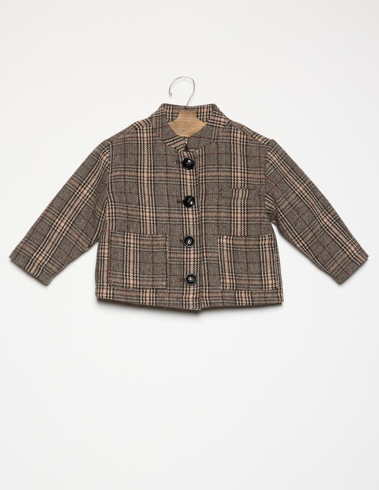 CHAQUETA CUELLO MAO CUADRO BARK