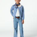BLUE DENIM POCKET TROUSERS
