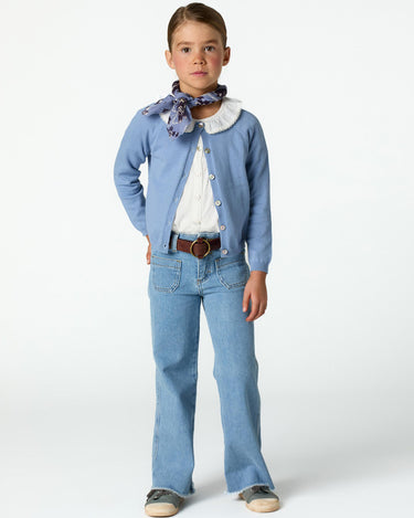 BLUE DENIM POCKET TROUSERS