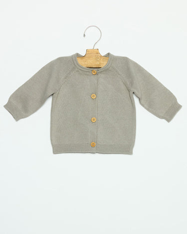 BABY JACKET BUTTONS IRON GREY