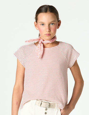 RED STRIPED T-SHIRT