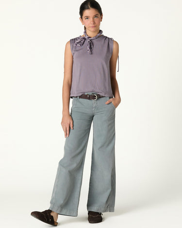 EMBROIDERED "nn" PEBBLE TROUSERS