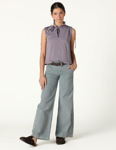 EMBROIDERED "nn" PEBBLE TROUSERS