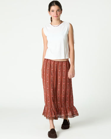 BOHO ROOT PRINT SKIRT