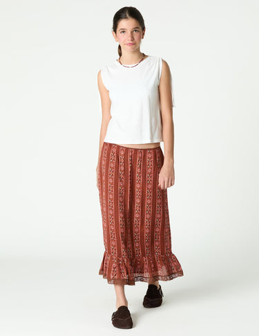 BOHO ROOT PRINT SKIRT