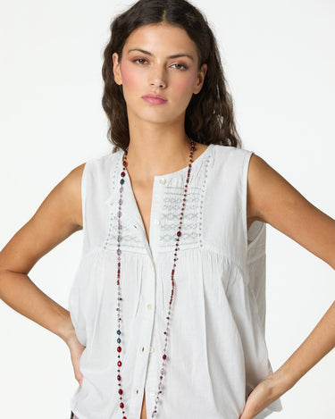 RAW SILVER NEST SLEEVELESS TOP