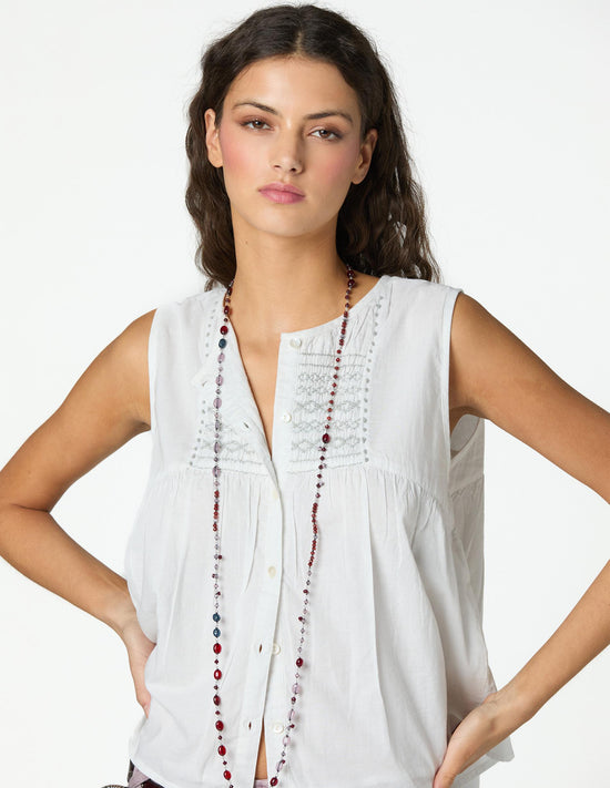 RAW SILVER NEST SLEEVELESS TOP