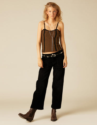 PANTALÓN TERCIOPELO BOLSILLO NEGRO