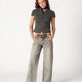 PANTALÓN HEBILLAS GRIS