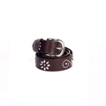 BURGUNDY STUDDED BELT