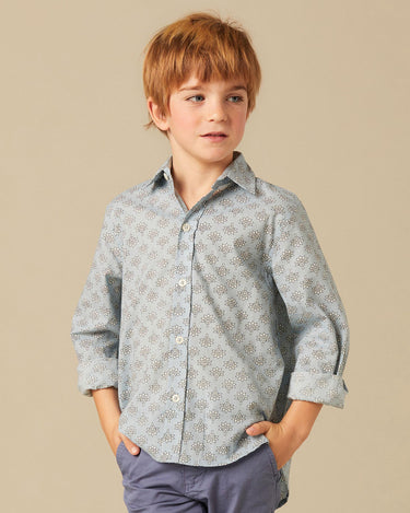 CAMISA HOJAS AZUL