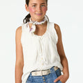 TOP BUTTONS LACES ECRU