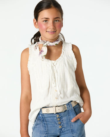 TOP BUTTONS LACES ECRU