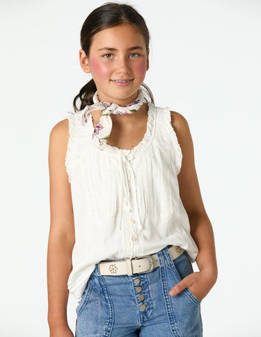 TOP BUTTONS LACES ECRU