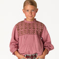 EMBROIDERED BLUSH SHIRT