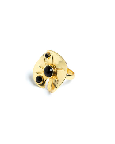 ANILLO FLOR NEGRO