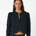 NAVY PINSTRIPE BLAZER