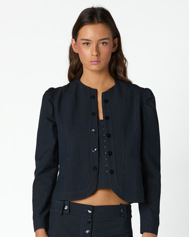 NAVY PINSTRIPE BLAZER