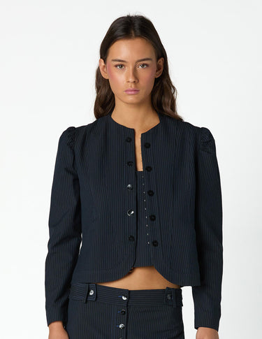 NAVY PINSTRIPE BLAZER