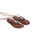 BROWN BEADED SANDAL