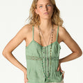 TOP DRAWSTRINGS STRAPS GREEN