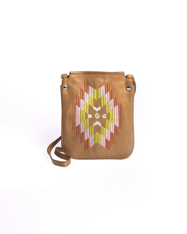 ETHNIC EMBROIDERED CROSSBODY BAG PINK