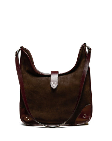 BROWN SUEDE SHOPPING BAG