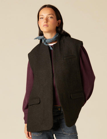 CHALECO OVERSIZE GRIS