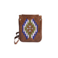 BLUE ETHNIC EMBROIDERED CROSSBODY BAG